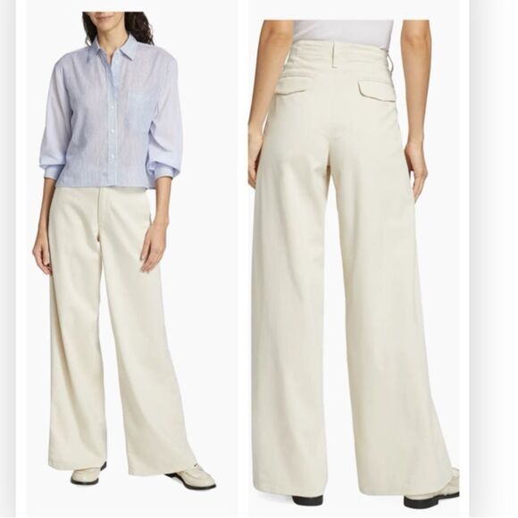 Rag & Bone Sofie Wide-Leg Chino size 10 turtledove NWT  $395 - Picture 1 of 7